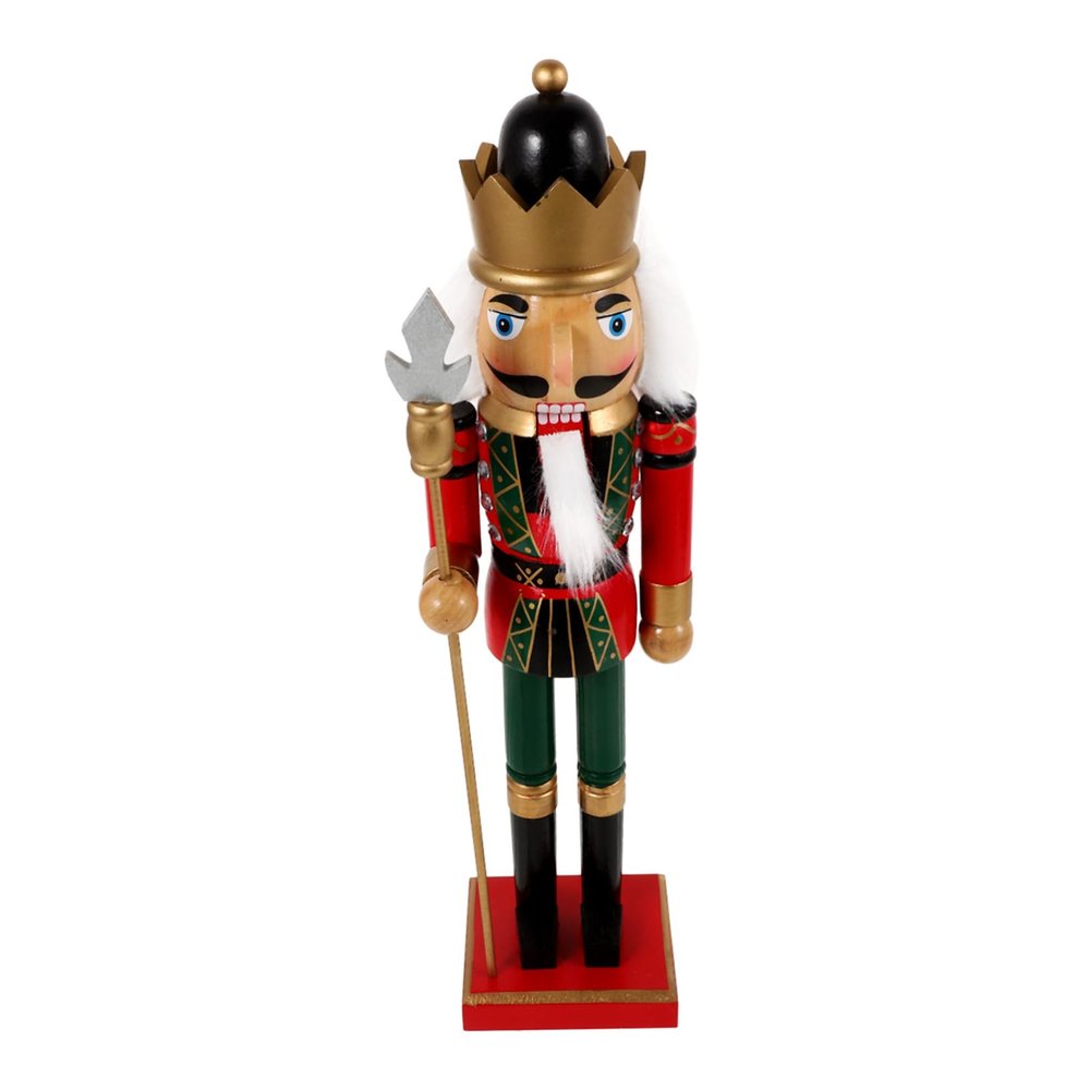 PRETYZOOM Wooden Nutcracker Tabletop Decor Creative Soldier Figure for Christmas Festive Home Decoration Xmas Party Favor for Family and Friends