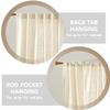 Deconovo Extra Long Back Tab and Rod Pocket Sheer Curtains for Bedroom, Solid Faux Linen Textured Curtains for Living Room, 52 Inch Width Semi Transparent Curtains for Studio 1pc,52x120 Inch Brich view 4