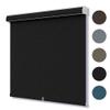 SLKWDOBD Cordless Roller Shades for Windows, Blackout Linen Roller Blinds with Thermal Insulated, Pull Down Jacquard Shades for Bedroom, Living Room, Office, Study Room (Black, 65" W x 72" H) view 1