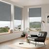 SLKWDOBD Cordless Roller Shades for Windows, Blackout Linen Roller Blinds with Thermal Insulated, Pull Down Jacquard Shades for Bedroom, Living Room, Office, Study Room (Gray, 59" W x 36" H) view 2
