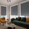 SLKWDOBD Cordless Roller Shades for Windows, Blackout Linen Roller Blinds with Thermal Insulated, Pull Down Jacquard Shades for Bedroom, Living Room, Office, Study Room (Gray, 59" W x 36" H) view 3