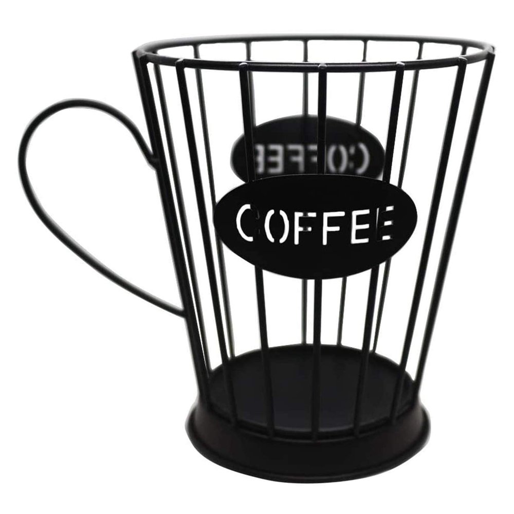 Beuiouer Coffee Pods Holder Coffee Capsules Storage Basket Kitchen Counter Storage Holders for Espresso Capsules (Small) -Black
