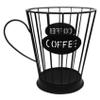 Beuiouer Coffee Pods Holder Coffee Capsules Storage Basket Kitchen Counter Storage Holders for Espresso Capsules (Small) -Black view 1