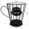 Beuiouer Coffee Pods Holder Coffee Capsules Storage Basket Kitchen Counter Storage Holders for Espresso Capsules (Small) -Black view 3