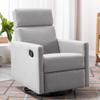 KEPELU Linen Swivel Rocker Recliner Chair with High Back,Modern Upholstered Glider Rocking Chair for Living Room, Bedroom (Gray) view 2