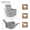 KEPELU Linen Swivel Rocker Recliner Chair with High Back,Modern Upholstered Glider Rocking Chair for Living Room, Bedroom (Gray) view 3