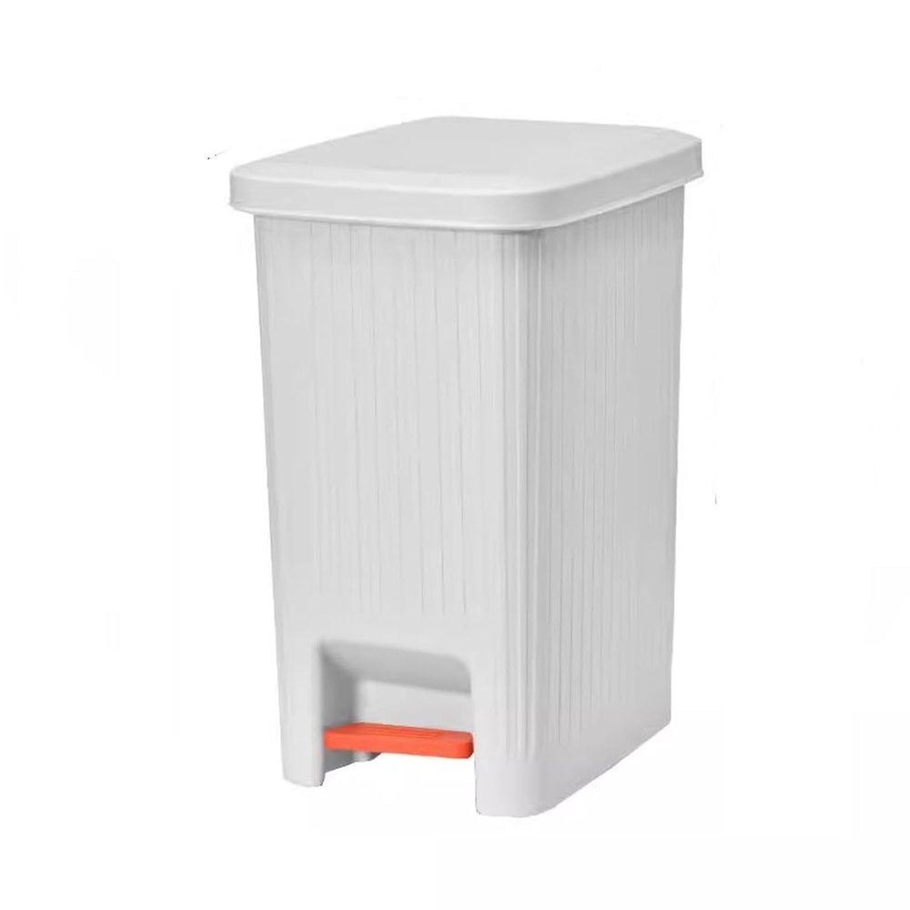 YUJUNDZSW Waste Bin Kitchen Trash Can Large Capacity Foot Pedal with Lid Living Room Bathroom Bedroom Bin, Plastic, 10L/15L Rubbish Bin(C,10L)