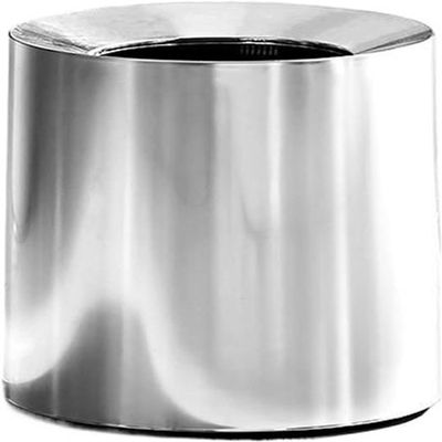 YUJUNDZSW Smart Trash Can Modern Round Trash Can, 8/12L Silver Plastic Wastebasket Open Top Garbage Container Bin for Bathrooms, Kitchen, Bedroom, Home Office Bathroom Trash Can(12L)