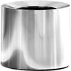YUJUNDZSW Smart Trash Can Modern Round Trash Can, 8/12L Silver Plastic Wastebasket Open Top Garbage Container Bin for Bathrooms, Kitchen, Bedroom, Home Office Bathroom Trash Can(12L) view 1