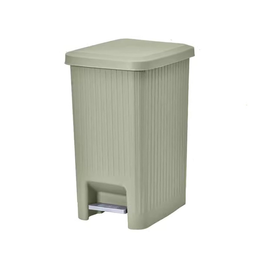 YUJUNDZSW Waste Bin Kitchen Trash Can Large Capacity Foot Pedal with Lid Living Room Bathroom Bedroom Bin, Plastic, 10L/15L Rubbish Bin(B,10L)