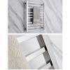 CYzpf Towel Rail Radiator,Towel Radiator Flat Panel Central Heated Radiator Versatile Wall Bathroom Radiators,780 X 500x 120mm,LED Touch Control Temperature Time,Black view 2