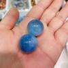 KatLin Natural Stone 1pc Natural Aquamarine Crystal Ball Crafts Polished Blue Aquamarine Sphere for Exquisite Jewelry Making(20-30g) view 2