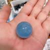 KatLin Natural Stone 1pc Natural Aquamarine Crystal Ball Crafts Polished Blue Aquamarine Sphere for Exquisite Jewelry Making(20-30g) view 3