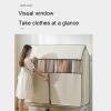 GBPLDMAQ Garment Bags for Hanging Clothes Fully Sealed, Large Hanging Clothes Bag, Garment Storage Bags with Clear Window(Beige,100x50x120cm/39x20x47in) view 4