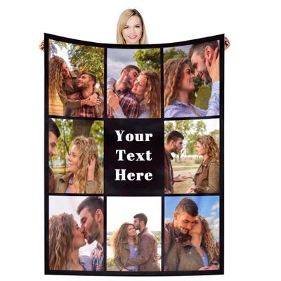 DSSHENGDS Best Mum GiftsPersonalised Blankets for BirthdayPersonalised Couples BlanketPersonalised Photo Gifts for Mum Girlfriend Her Him Anniversary Christmas-H-100 * 150