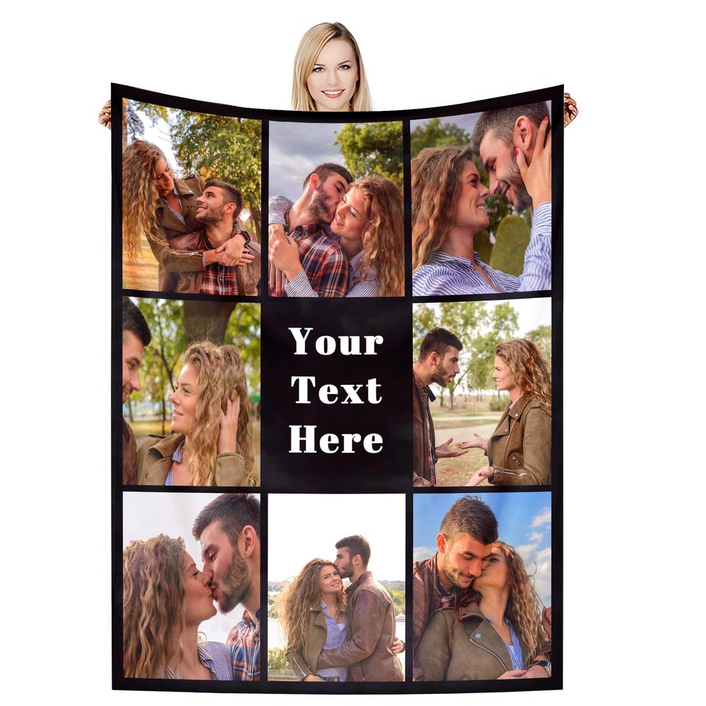 DSSHENGDS Best Mum GiftsPersonalised Blankets for BirthdayPersonalised Couples BlanketPersonalised Photo Gifts for Mum Girlfriend Her Him Anniversary Christmas-H-100 * 150
