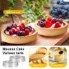 Beuiouer 12 Pack Stainless Steel Tart Rings 3 In,Perforated Cake Mousse Ring,Cake Ring Mold,Round Cake view 2