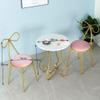 CHOLLOVA Round Dining Table Set for 2, Modern Small Round Coffee Table with 2 Cushioned Chairs for Kitchen Office Small Space Saving Space(Pink,Large) view 2