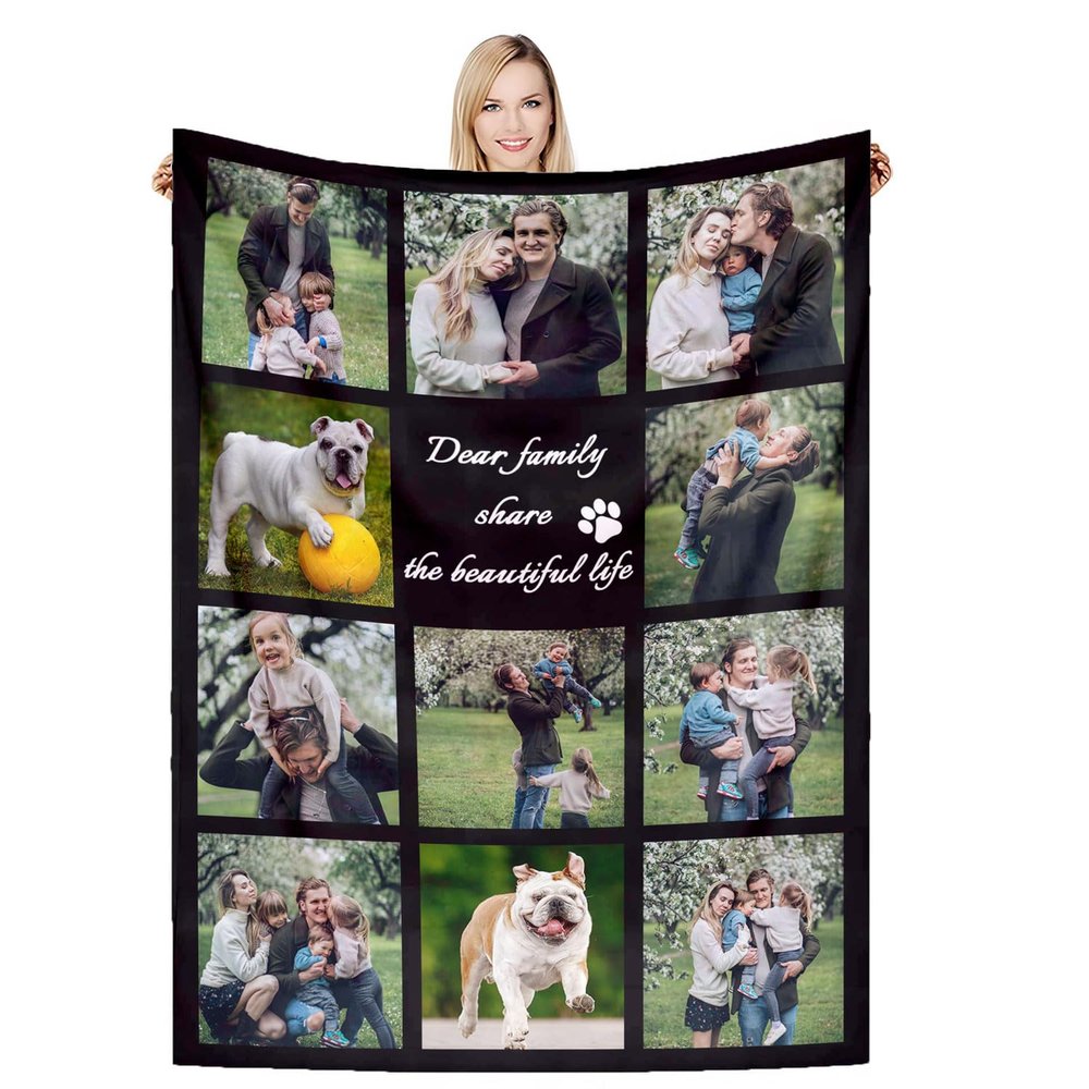 DSSHENGDS Best Mum GiftsPersonalised Blankets for BirthdayPersonalised Couples BlanketPersonalised Photo Gifts for Mum Girlfriend Her Him Anniversary Christmas-K-100 * 150