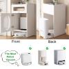 ZAQYCM Mobile Storage Cabinet for Self-Emptying Robot Vacuum and Mop, Home Office Living Room Garage Corner Hidden Robot Vacuum Stand, Wood Accent End Table with Wheels(Champagne,50x40x93cm) view 3