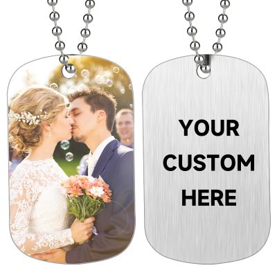 Picture Necklace Personalized Photo Pendant Custom Necklaces for Women Men Dog Tag Necklace Customized Gifts