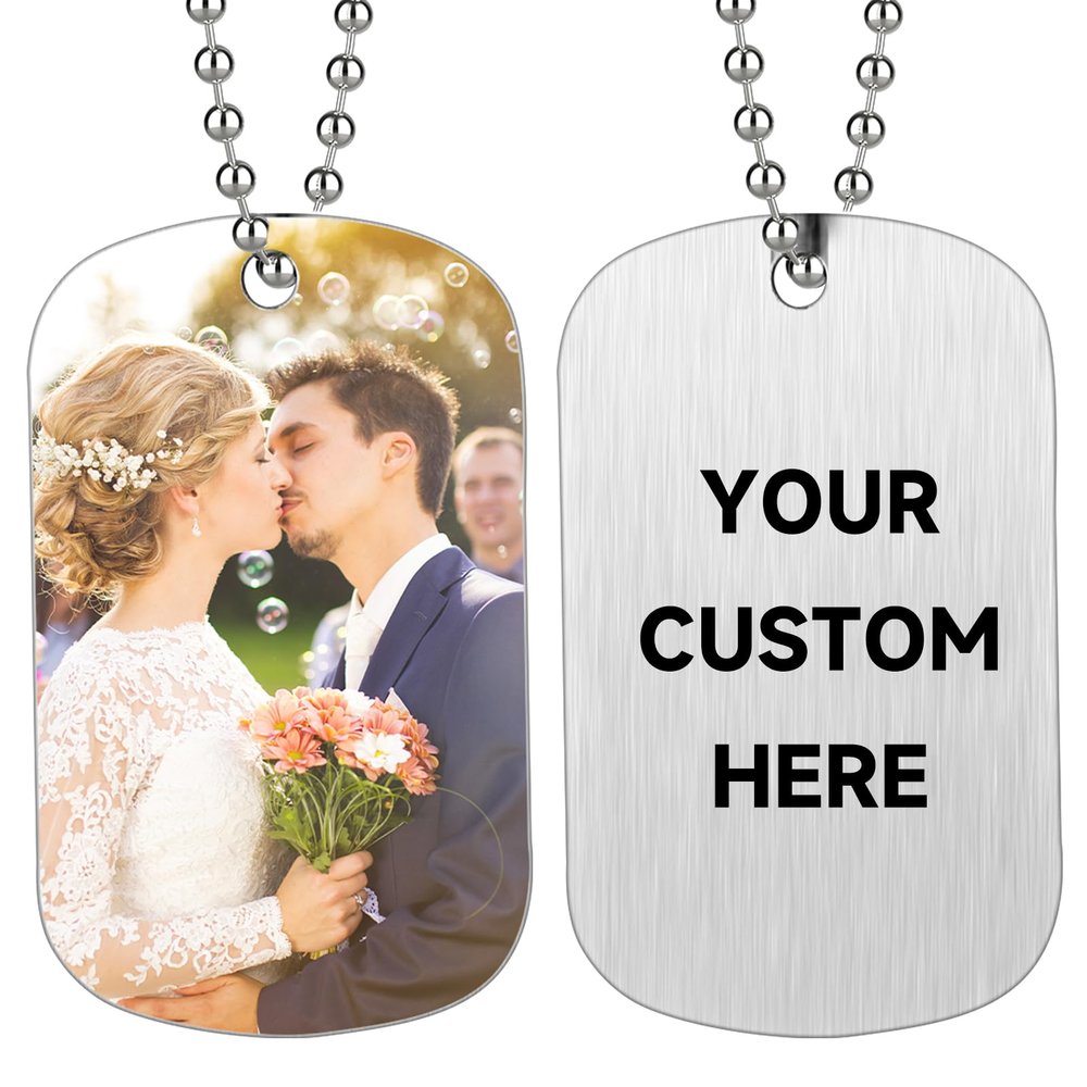 Picture Necklace Personalized Photo Pendant Custom Necklaces for Women Men Dog Tag Necklace Customized Gifts