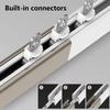 Ceiling Curtain Track Set Black Wall Mount Curtain Rail Track System with Roller Hooks and Hardware Room Divider Curtain Rod or Wall with Rolling Hooks(Brass,3m(9.8ft)) view 3