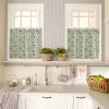 Autumn Leaves Kitchen Curtain 36 Inch Length Small Short Cafe Tiers Curtains Drape, Fall Vintage Farmhouse Eucalyptus Plant 2 Panel Window Treatment Rod Pocket Drapery Panels Curtains, 55x36 view 3