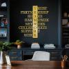 Metal Teamwork Wall Art, Metal Wall Motivational Quotes, Inspirational Wall Decor, Metal Letters, Teamwork In Business Wall Art, Word Art Wall Decor, Home Office Wall Decor (Gold, 20"x19" | 50x47cm) view 1