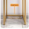 HomeLoft Basics Floor-standing Metal Storage Rack Sweeping Robot Storage Rack Living Room Sofa Next To Water Dispenser Fish Tank Rack High Foot Bottom Double-layer Storage Rack(White,23.6x15.7x31.5in) view 4