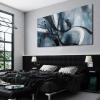 Abstract Frame Wall Art Black and White graffiti of Modem Minimalist Art Large Canas Wall Art for Living Room Bedroom Decor Framed Pictures Artwork for Walls 29x58 view 4