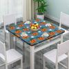 AngelSept Square Fitted Elastic Edge Table Cloths, Halloween Pumpkin Polyester Table Cover, for Outdoor Picnic Camping and Indoor Kitchen Dining Party, Fit for 40" x 40"Square Table view 2