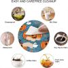 AngelSept Square Fitted Elastic Edge Table Cloths, Halloween Pumpkin Polyester Table Cover, for Outdoor Picnic Camping and Indoor Kitchen Dining Party, Fit for 40" x 40"Square Table view 4