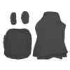 DriKou 4 Pcs Office Chair Covers Set, Computer Universal Protective Stretchable Chair Seat Covers Desk Armrest Slipcovers Pads Office Cushion Backrest for Rotating(Dark Gray) view 1