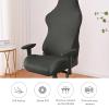 DriKou 4 Pcs Office Chair Covers Set, Computer Universal Protective Stretchable Chair Seat Covers Desk Armrest Slipcovers Pads Office Cushion Backrest for Rotating(Dark Gray) view 2