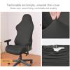 DriKou 4 Pcs Office Chair Covers Set, Computer Universal Protective Stretchable Chair Seat Covers Desk Armrest Slipcovers Pads Office Cushion Backrest for Rotating(Dark Gray) view 3