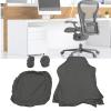 DriKou 4 Pcs Office Chair Covers Set, Computer Universal Protective Stretchable Chair Seat Covers Desk Armrest Slipcovers Pads Office Cushion Backrest for Rotating(Dark Gray) view 4