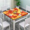 AngelSept Square Fitted Elastic Edge Table Cloths, Autumn Maple Leaves Fall Polyester Table Cover, for Indoor Restaurant or Outdoor Patio Party Dining, Fit for 24" x 24"Square Table view 2