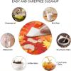AngelSept Square Fitted Elastic Edge Table Cloths, Autumn Maple Leaves Fall Polyester Table Cover, for Indoor Restaurant or Outdoor Patio Party Dining, Fit for 24" x 24"Square Table view 4