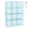 C&AHOME Wire Cube Storage, 12 - Cube Organizer Metal C Grids, Modular Shelves Units, Closet Organizer, Ideal for Home, Office, Living Room, 36.6L x 12.4W 48.4H, Blue UWCS3012B view 1