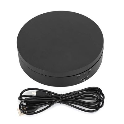 Grcfumo Motorized Rotating Display Stand, Rotating Display Stand, 2 to 4KG Load Bearing, Display Base for Jewelry Phone Black