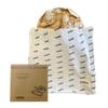 XXL Reusable Sourdough Bread Bag | Beeswax Bags for Homemade Bread | Cotton Beeswax Lined bags for Sourdough | Storage Accessories | Stripes (2 Layers) view 1