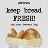 XXL Reusable Sourdough Bread Bag | Beeswax Bags for Homemade Bread | Cotton Beeswax Lined bags for Sourdough | Storage Accessories | Stripes (2 Layers) view 3