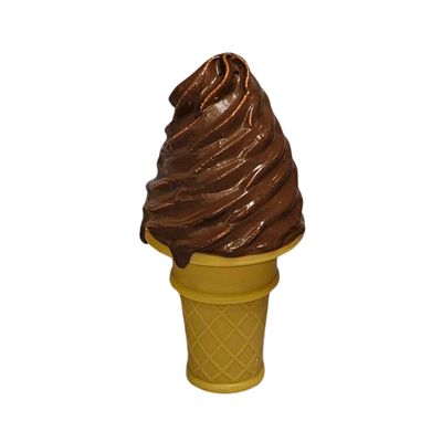 Wreaths by GE Fake Soft Serve Ice Cream Cone Decor  Faux Ice Cream Display  Choose Vanilla, Chocolate or Sprinkles  Tiered Tray & Summer Decor (Chocolate)