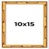 10x15 Frame Gold Bamboo Solid Wood Picture Frame | 0.75 Inch Moulding Width | Interior Frame Depth 0.625 Inches | Complete with UV Acrylic Plexiglass, Foam Board Backing & Hanging Hardware view 1