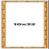 10x32 Frame Gold Bamboo Solid Wood Picture Frame | 0.75 Inch Moulding Width | Interior Frame Depth 0.625 Inches | Complete with UV Acrylic Plexiglass, Foam Board Backing & Hanging Hardware view 1
