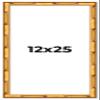 12x25 Frame Gold Bamboo Solid Wood Picture Frame | 0.75 Inch Moulding Width | Interior Frame Depth 0.625 Inches | Complete with UV Acrylic Plexiglass, Foam Board Backing & Hanging Hardware view 1