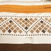 Chezmoi Collection Maple 7-Piece Orange Brown Geometric Embroidery Pleated Striped Comforter Bedding Set, King Size view 3