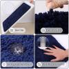 XLHOMO Bathroom Accessory SetBathroom Sets with Shower Curtain and Rugs, No Slip Bathroom Rugs Super Absorbent, Blue Ombre Water-Proof Shower Curtain with Hooks, Blue Bathroom Sets Complete for Home view 4