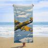 VFKLT World War 2 Aircraft Airplane Beach Towel Lightweight Microfiber Swim Pool Towel Soft Oversized Bath Towel Travel Blanket for Beach Yoga Gym Camping Women Men 31.5"x63" view 3